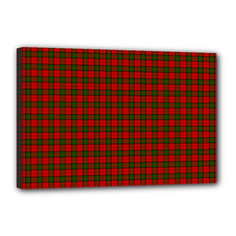 Dunbar Tartan Canvas 18  x 12  (Stretched) from ArtsNow.com