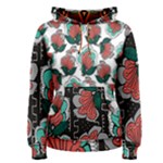 Coral Floral Women s Pullover Hoodie