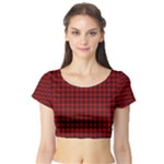 Ramsay Tartan Short Sleeve Crop Top (Tight Fit)