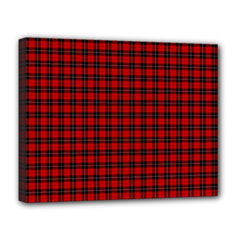 Ramsay Tartan Canvas 14  x 11  (Stretched) from ArtsNow.com