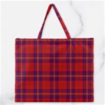 Rose Tartan Zipper Large Tote Bag