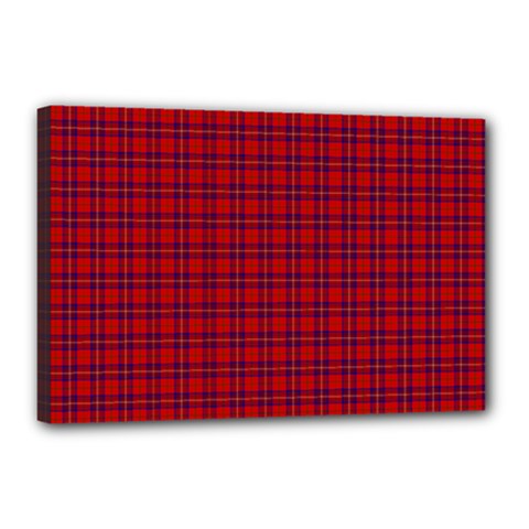 Rose Tartan Canvas 18  x 12  (Stretched) from ArtsNow.com