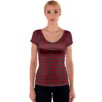 Ruthven Tartan Women s V-Neck Cap Sleeve Top