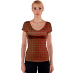 Scott Tartan Women s V-Neck Cap Sleeve Top