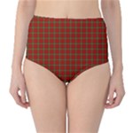 Scott Tartan High-Waist Bikini Bottoms