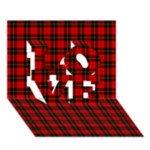 Wallace Tartan LOVE 3D Greeting Card (7x5)