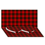 Wallace Tartan Twin Heart Bottom 3D Greeting Card (8x4)