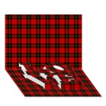 Wallace Tartan LOVE Bottom 3D Greeting Card (7x5)