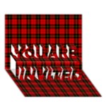 Wallace Tartan YOU ARE INVITED 3D Greeting Card (7x5)