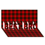 Wallace Tartan BEST BRO 3D Greeting Card (8x4)