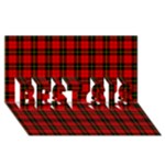 Wallace Tartan BEST SIS 3D Greeting Card (8x4)