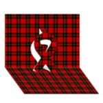 Wallace Tartan Ribbon 3D Greeting Card (7x5)