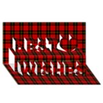 Wallace Tartan Best Wish 3D Greeting Card (8x4)