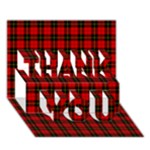 Wallace Tartan THANK YOU 3D Greeting Card (7x5)