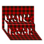 Wallace Tartan You Rock 3D Greeting Card (7x5)