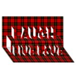 Wallace Tartan Laugh Live Love 3D Greeting Card (8x4)