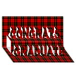 Wallace Tartan Congrats Graduate 3D Greeting Card (8x4)