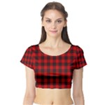 Wemyss Tartan Short Sleeve Crop Top (Tight Fit)