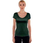 Dundas Tartan Women s V-Neck Cap Sleeve Top