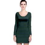 Gordon Tartan Long Sleeve Velvet Bodycon Dress