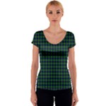 Lamont Tartan Women s V-Neck Cap Sleeve Top