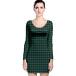 Lamont Tartan Long Sleeve Velvet Bodycon Dress