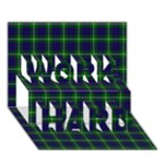 MacIntyre Tartan WORK HARD 3D Greeting Card (7x5)