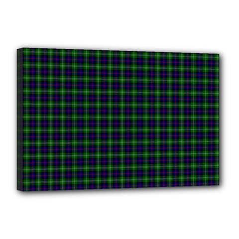 Sutherland Tartan Canvas 18  x 12  (Stretched) from ArtsNow.com