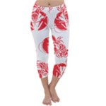 lobster print  Capri Winter Leggings 