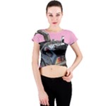 Delorean Crew Neck Crop Top