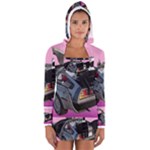 Delorean Women s Long Sleeve Hooded T-shirt