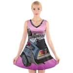 Delorean V-Neck Sleeveless Dress