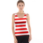 Horizontal Stripes - White and Red Tank Top