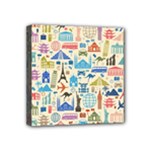 world Travel Mini Canvas 4  x 4  (Stretched)