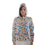 world Travel Hooded Wind Breaker (Women)