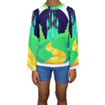 yellow brick road  Kid s Long Sleeve Swimwear