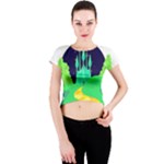 yellow brick road  Crew Neck Crop Top