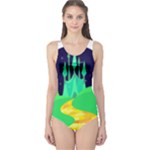 yellow brick road  One Piece Swimsuit