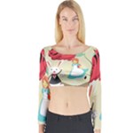 Through The Looking Glass Long Sleeve Crop Top (Tight Fit)