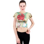 Through The Looking Glass Crew Neck Crop Top