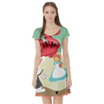 Through The Looking Glass Short Sleeve Skater Dress