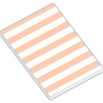 Horizontal Stripes - White and Apricot Orange Large Memo Pads