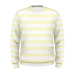 Horizontal Stripes - White and Cream Yellow Men s Sweatshirt