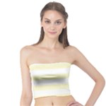 Horizontal Stripes - White and Cream Yellow Tube Top