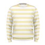 Horizontal Stripes - White and Blond Yellow Men s Sweatshirt