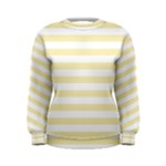 Horizontal Stripes - White and Blond Yellow Women s Sweatshirt