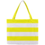 Horizontal Stripes - White and Yellow Mini Tote Bag