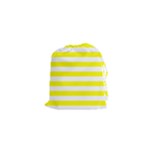 Horizontal Stripes - White and Yellow Drawstring Pouch (XS)