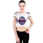 never trump Crew Neck Crop Top