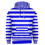 Horizontal Stripes - White and Blue Men s Pullover Hoodie